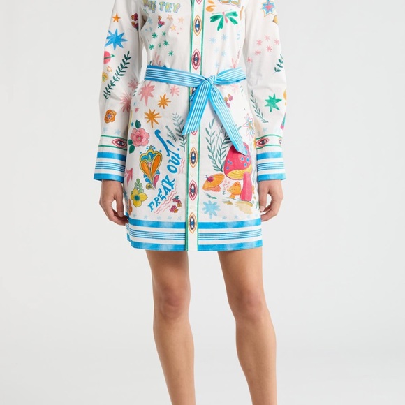 NEW MOTHER The Frenchie Long Sleeve Shirtdress size Medium $350 - Picture 6 of 9